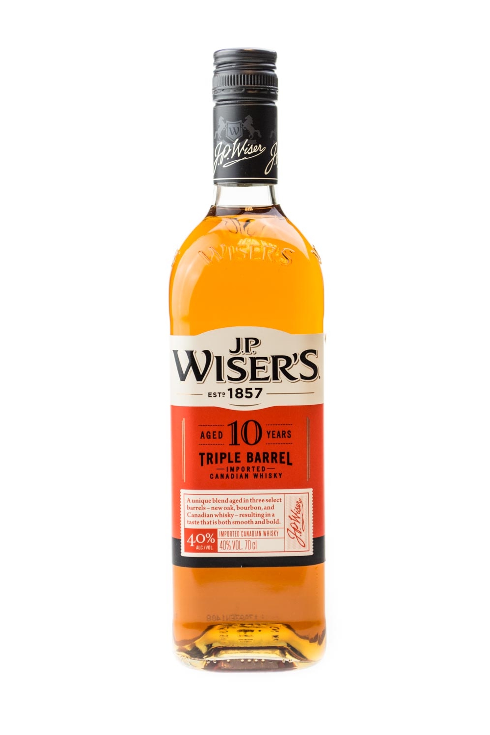 J.P. Wisers 10 Jahre - 0,7L 40% vol