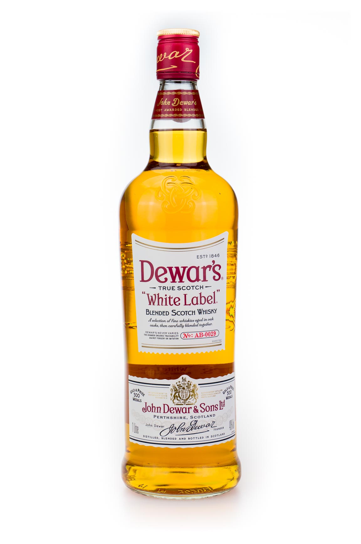 Dewars White Label Blended Scotch Whisky - 1 Liter 40% vol