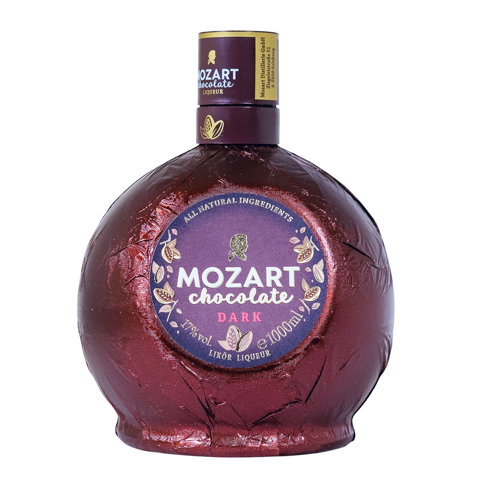 Mozart Dark Chocolate Likör vegan - 1 Liter 17% vol