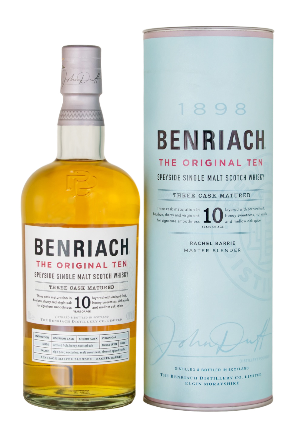 BenRiach 10 Jahre Speyside Single Malt Scotch Whisky - 0,7L 43% vol