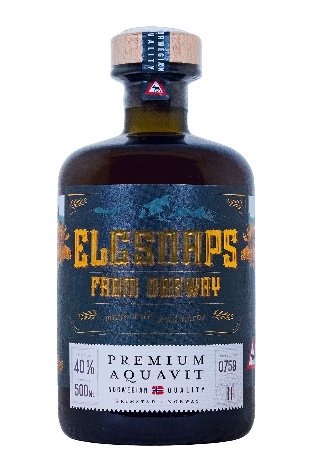 Elgsnaps Premium Aquavit - 0,5L 40% vol