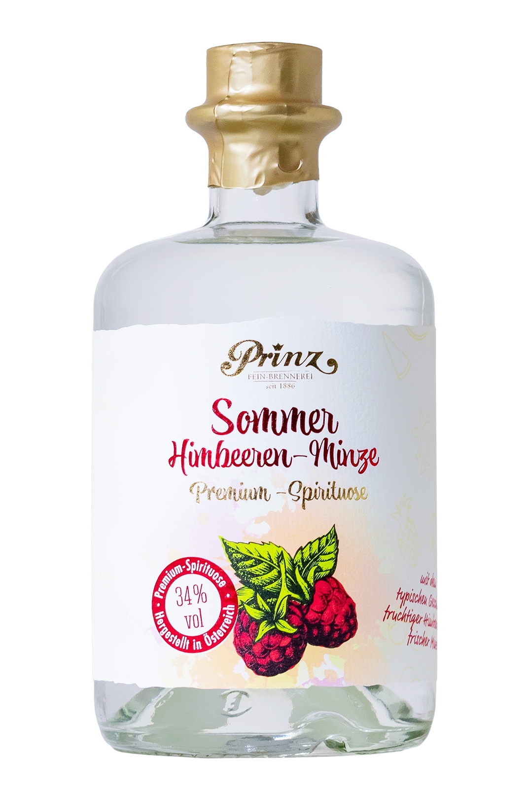 Prinz Sommer Himbeeren-Minze - 0,5L 34% vol