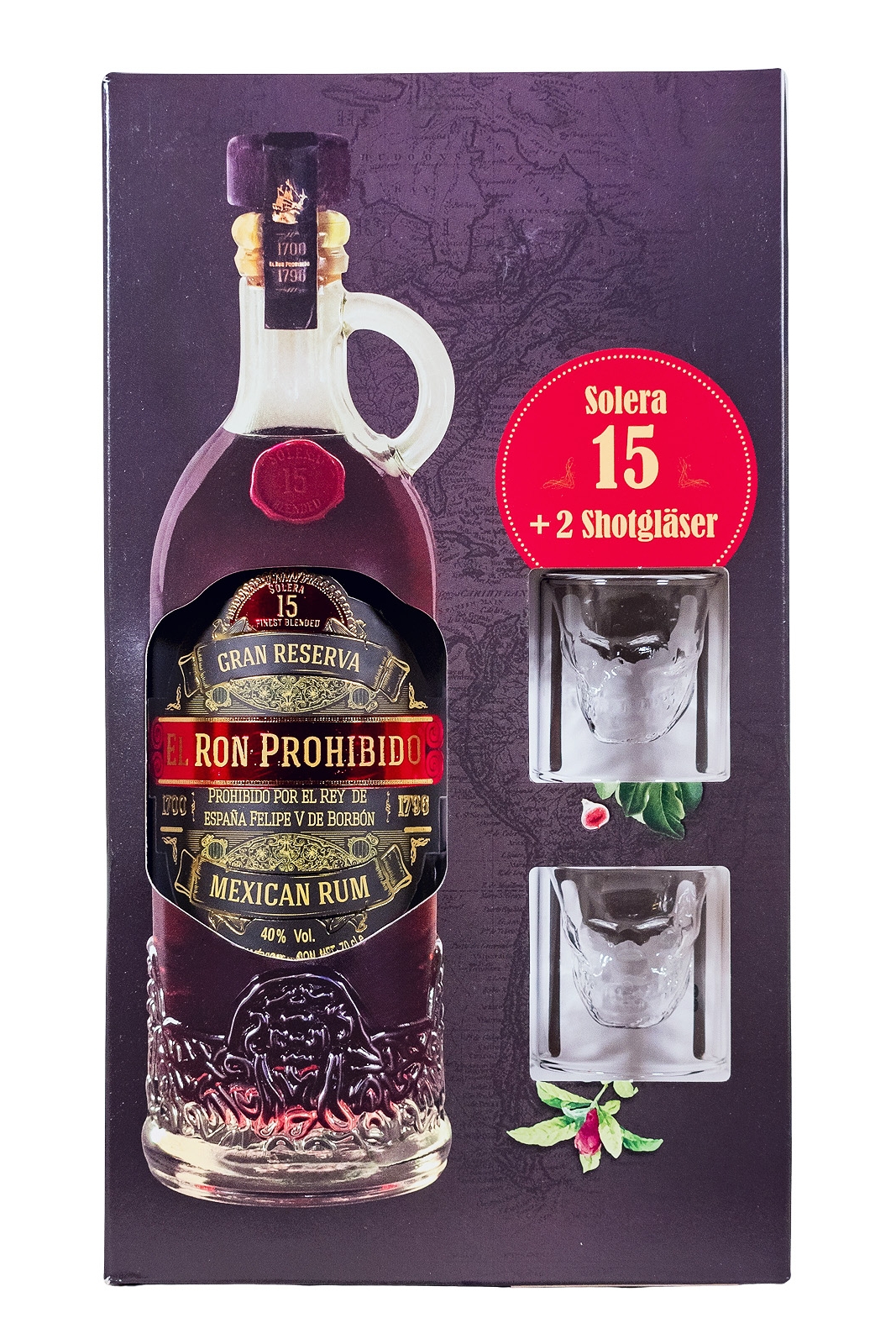 Ron Prohibido 15 Geschenkset - 0,7L 40% vol