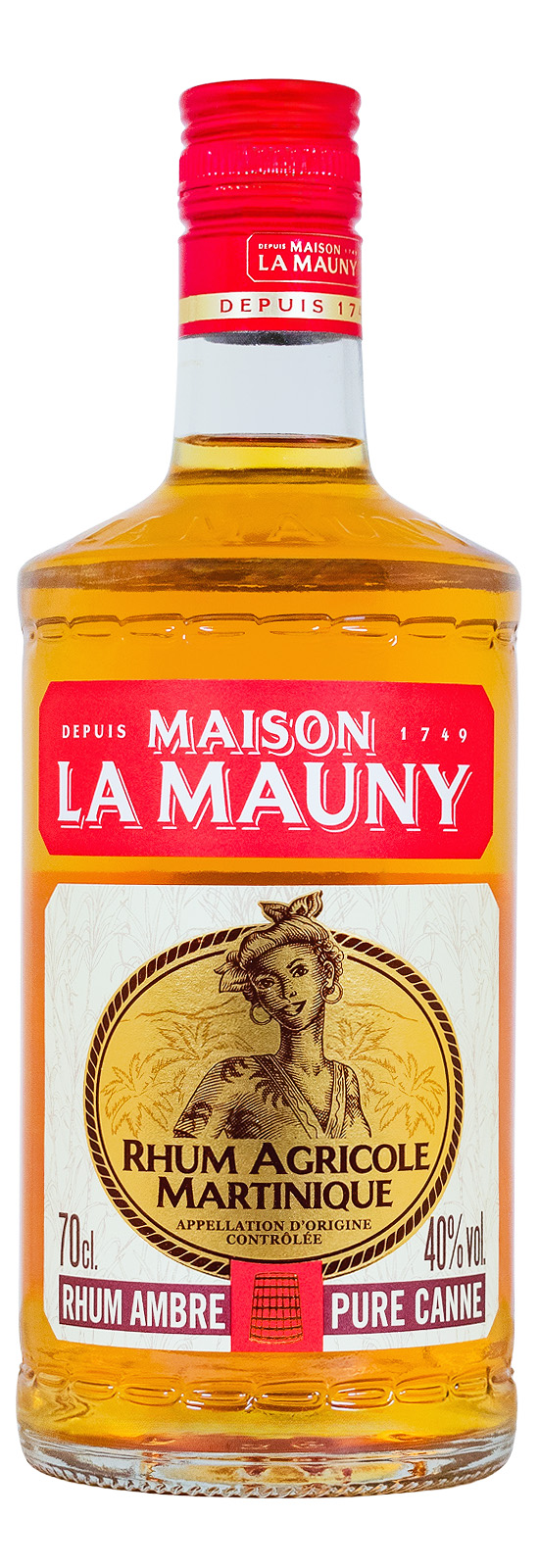 La Mauny Rhum Agricole Ambré - 0,7L 40% vol