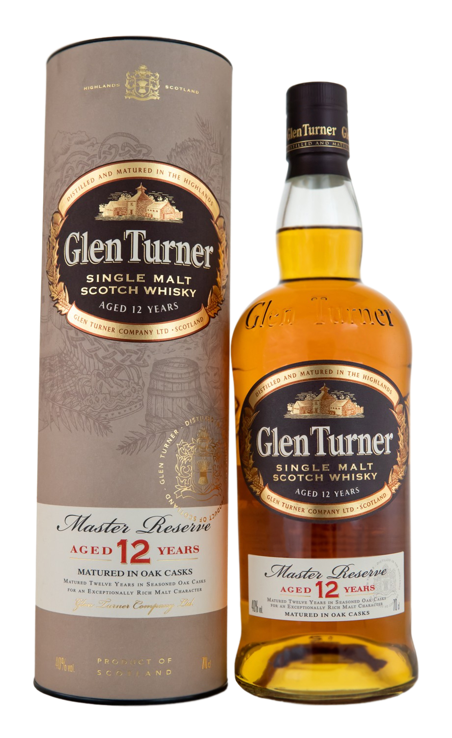 Glen Turner 12 Jahre Single Malt Scotch - 0,7L 40% vol