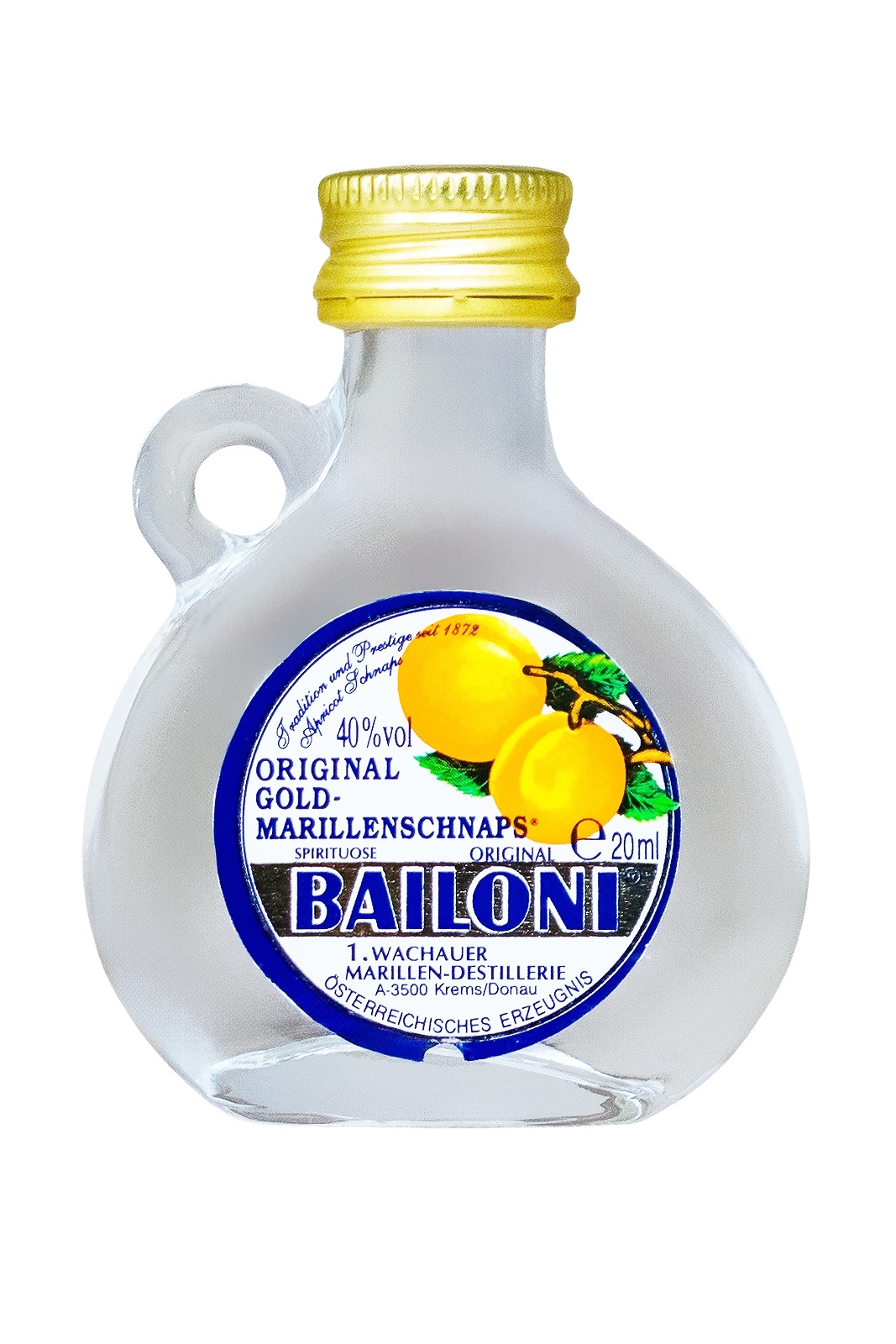 Bailoni Wachauer Gold-Marillenschnaps - 0,02L 40% vol