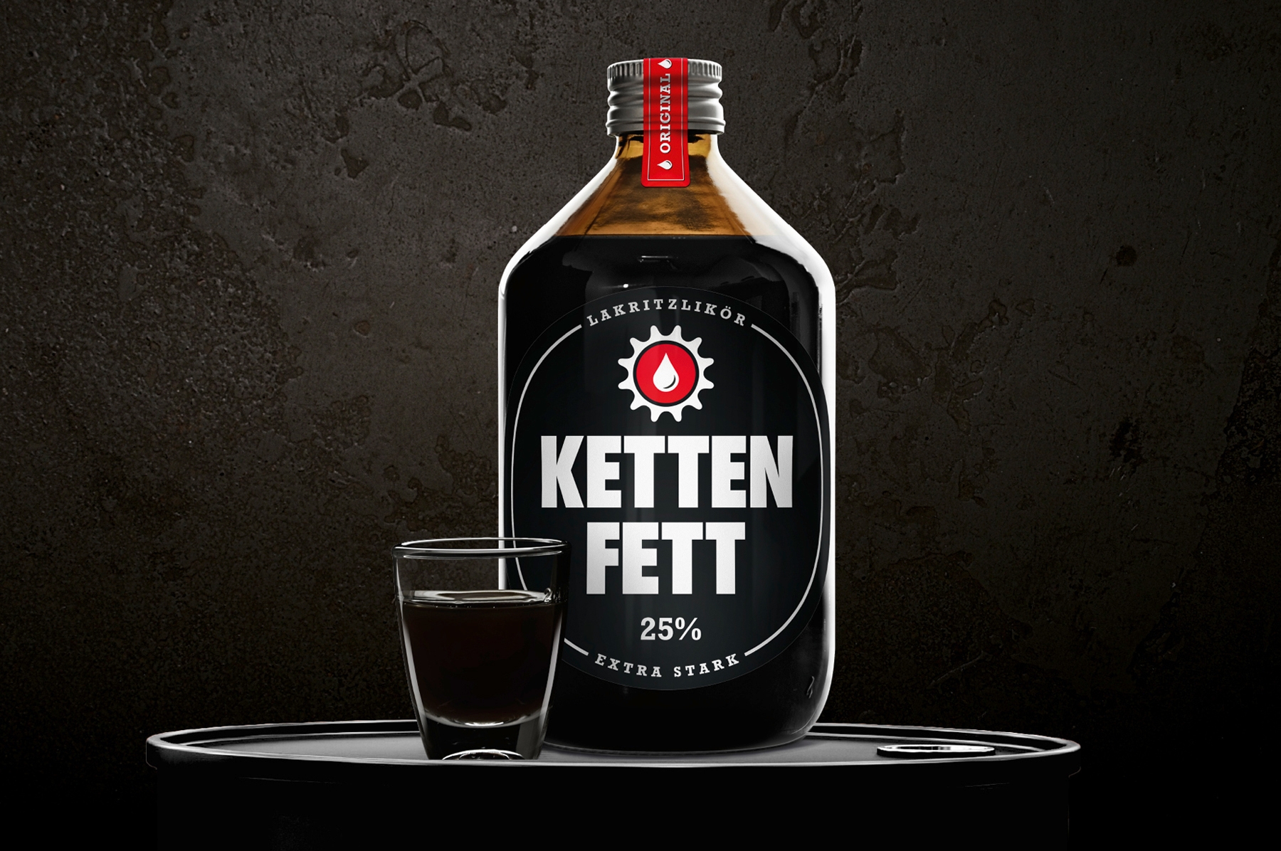 Kettenfett Lakritzlikör - 0,5L 25% vol