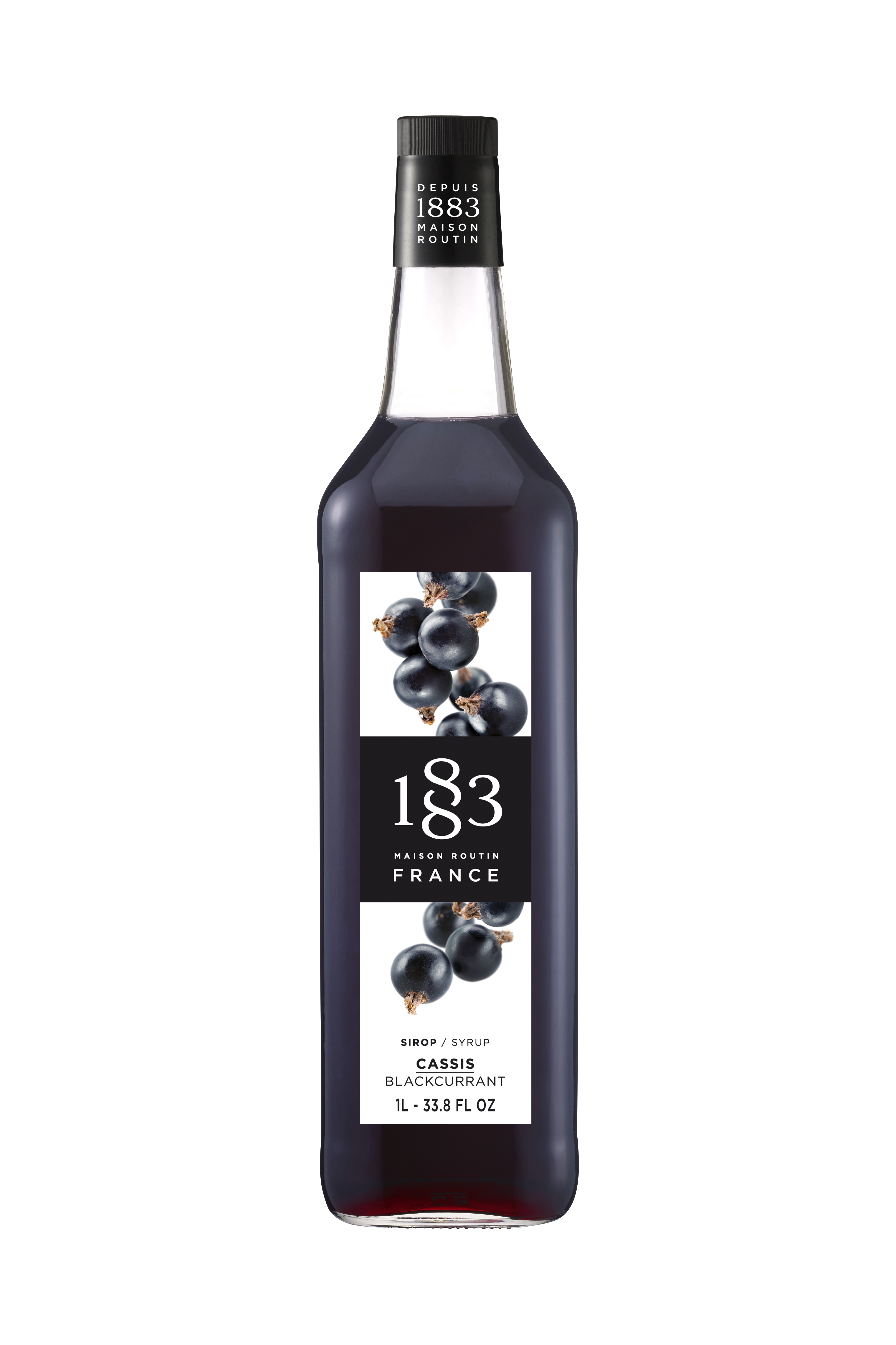 Maison Routin 1883 Schwarze Johannisbeere Cassis Sirup - 1 Liter