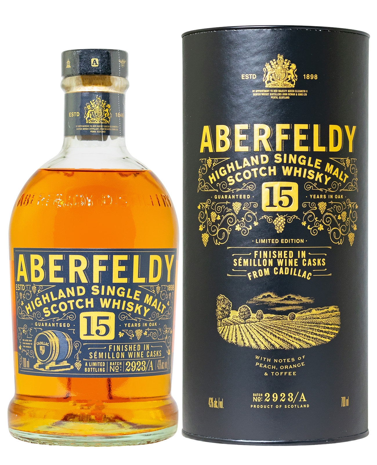 Aberfeldy 15 Jahre Cadillac Finish - 0,7L 43% vol