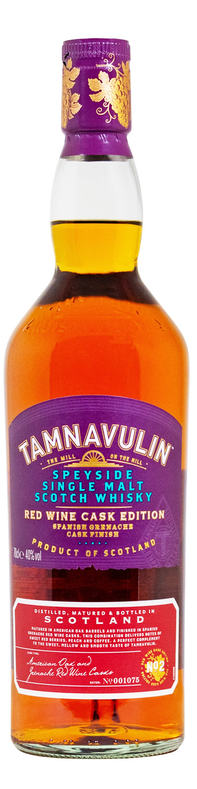 Tamnavulin Whisky Red Wine Spanish Grenache Cask - 0,7L 40% vol