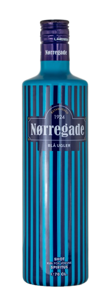 NØRREGADE Blå Ugler Likör - 0,7L 16,4% vol