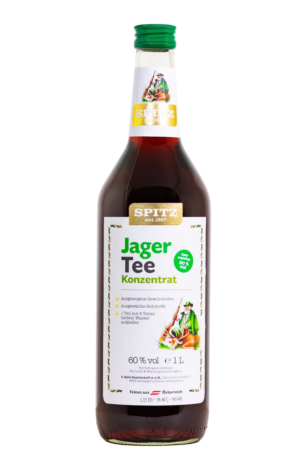 Spitz Jagertee - 1 Liter 60% vol