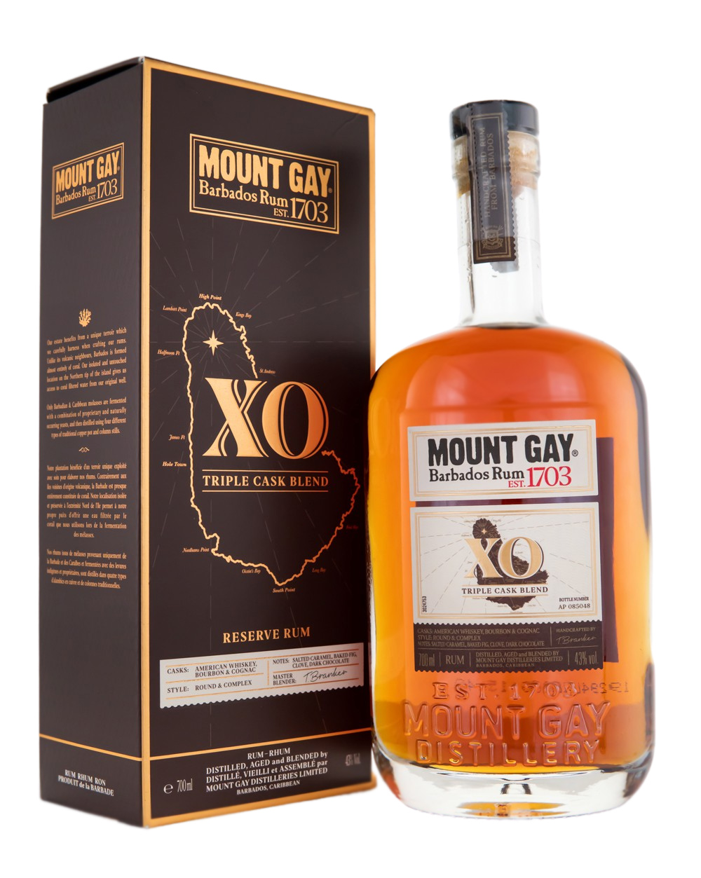 Mount Gay XO Rum - 0,7L 43% vol