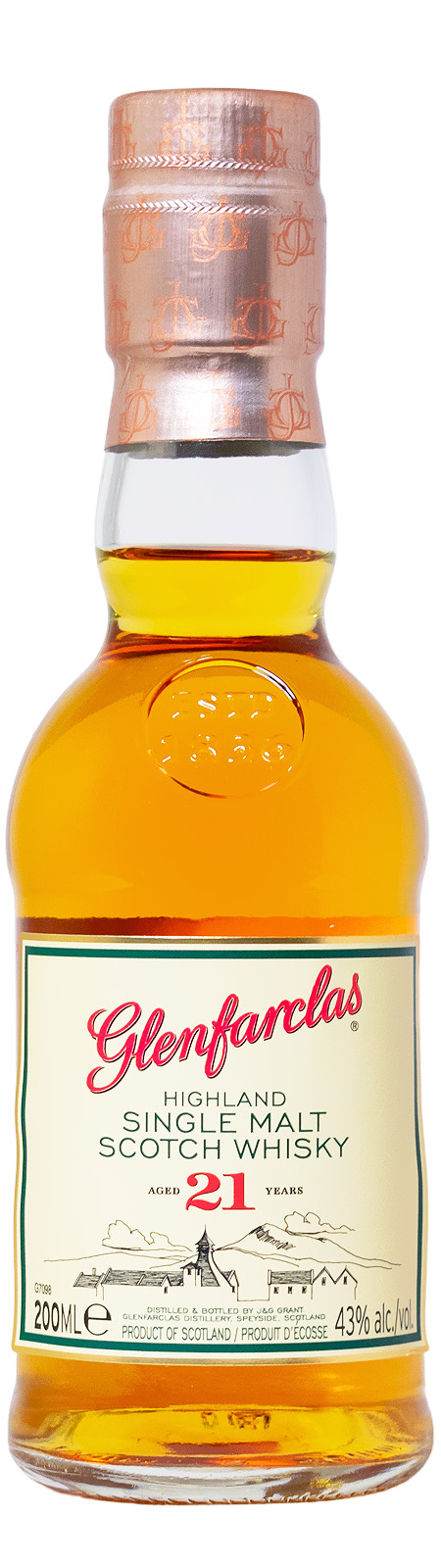 Glenfarclas 21 Jahre Single Malt Scotch Whisky - 0,2L 43% vol