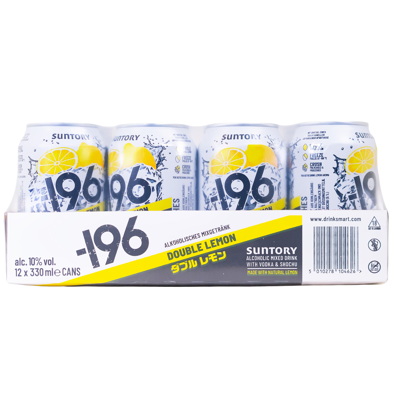 Paket [12 x 0,33L] -196 Double Lemon Suntory Vodka & Shochu - 3,96L 10% vol