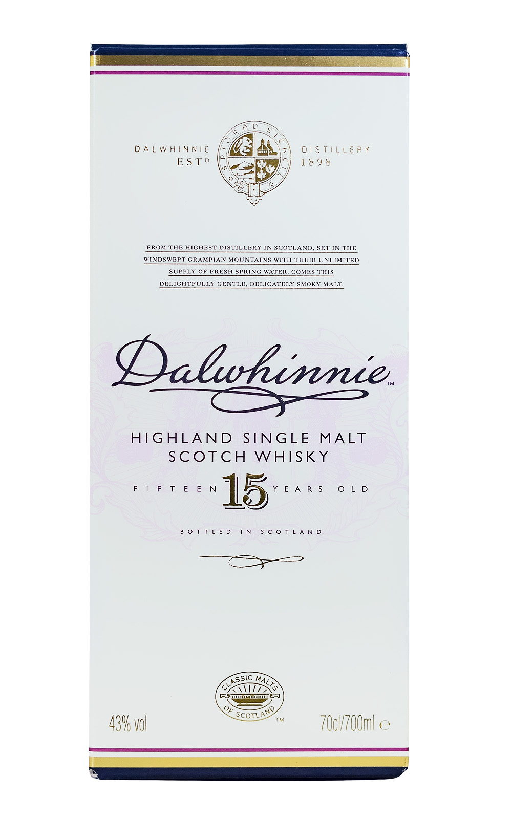 Dalwhinnie 15 Jahre Geschenkset - 0,7L 43% vol