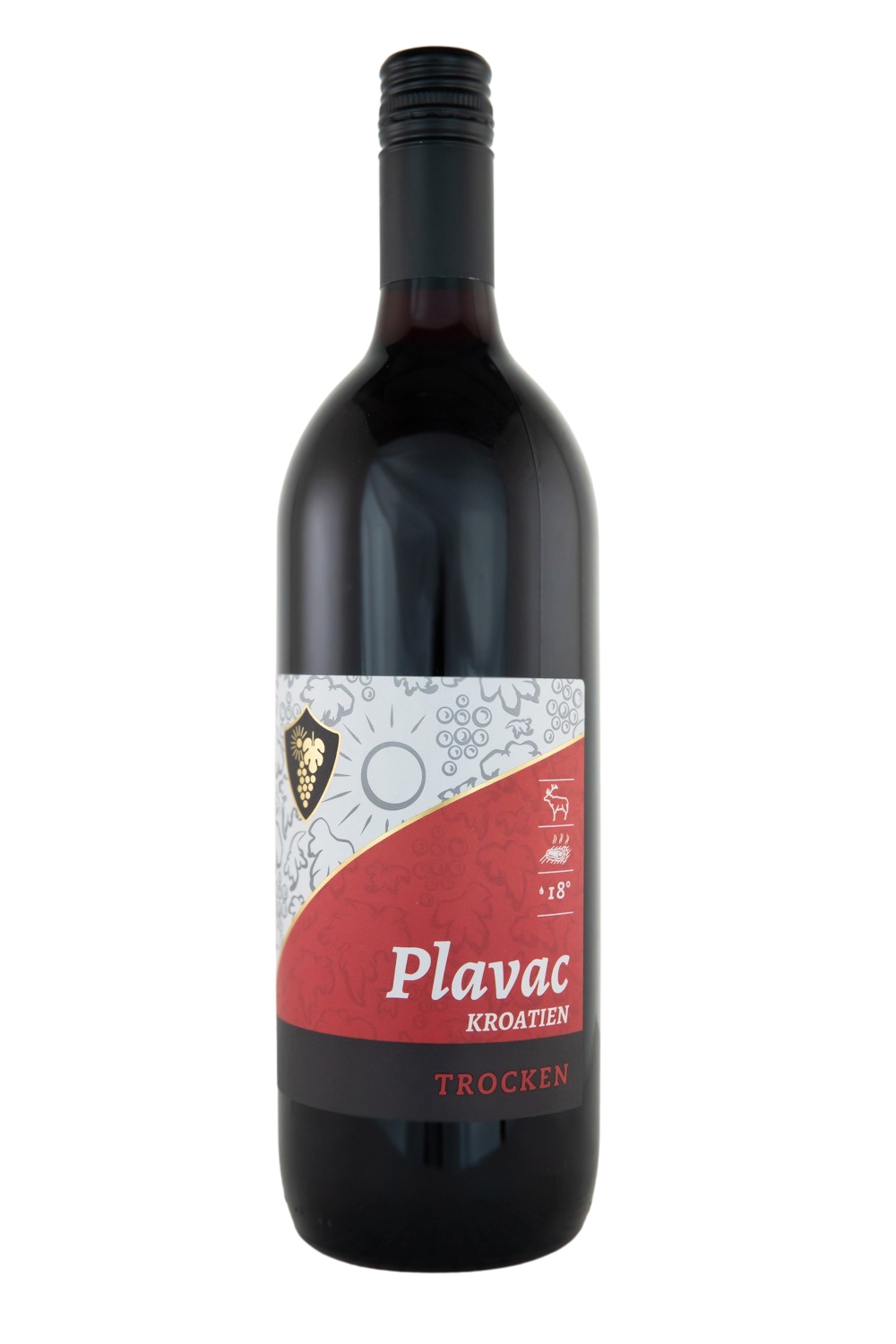 Plavac Dobruvacki Rotwein trocken - 1 Liter 12% vol