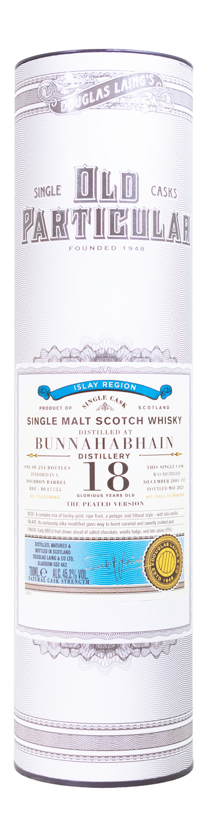 Old Particular Bunnahabhain 18 Jahre Single Cask - 0,7L 45,2% vol