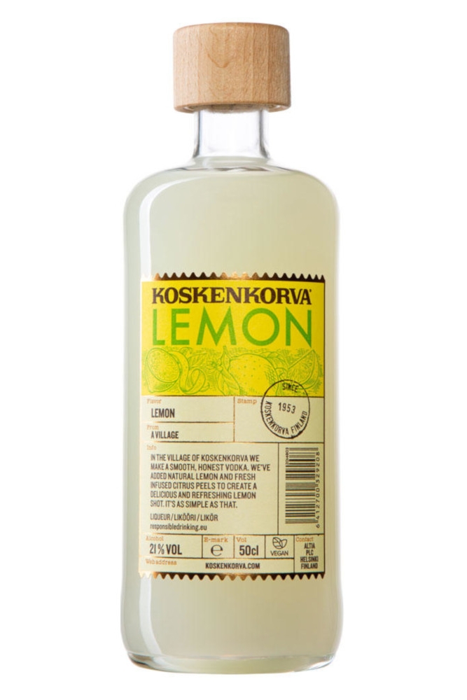 Koskenkorva Lemon Shot Zitronenschnaps - 0,5L 21% vol