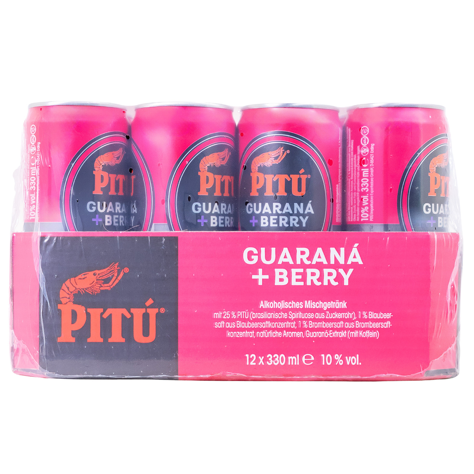 Paket [12 x 0,33L] Pitu Guarana + Berry Dose - 3,96L 10% vol