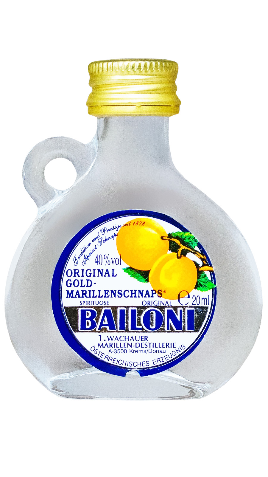 Bailoni Wachauer Gold-Marillenschnaps - 0,02L 40% vol