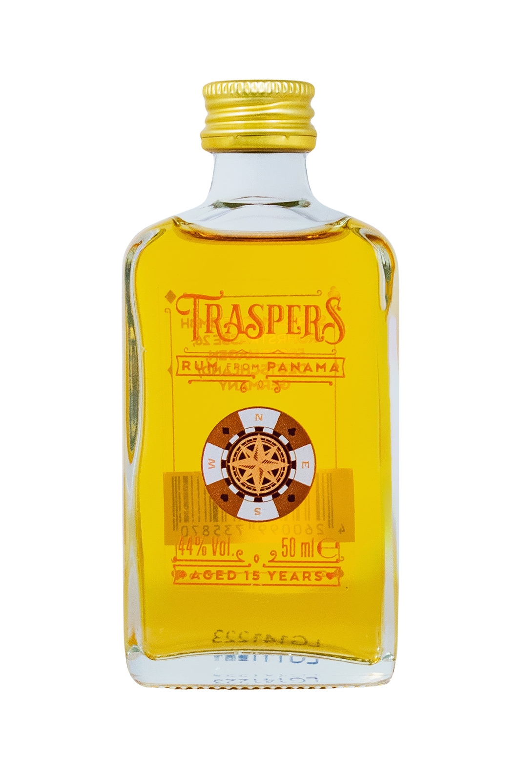 Traspers Rum 15 Jahre Miniatur - 0,05L 44% vol