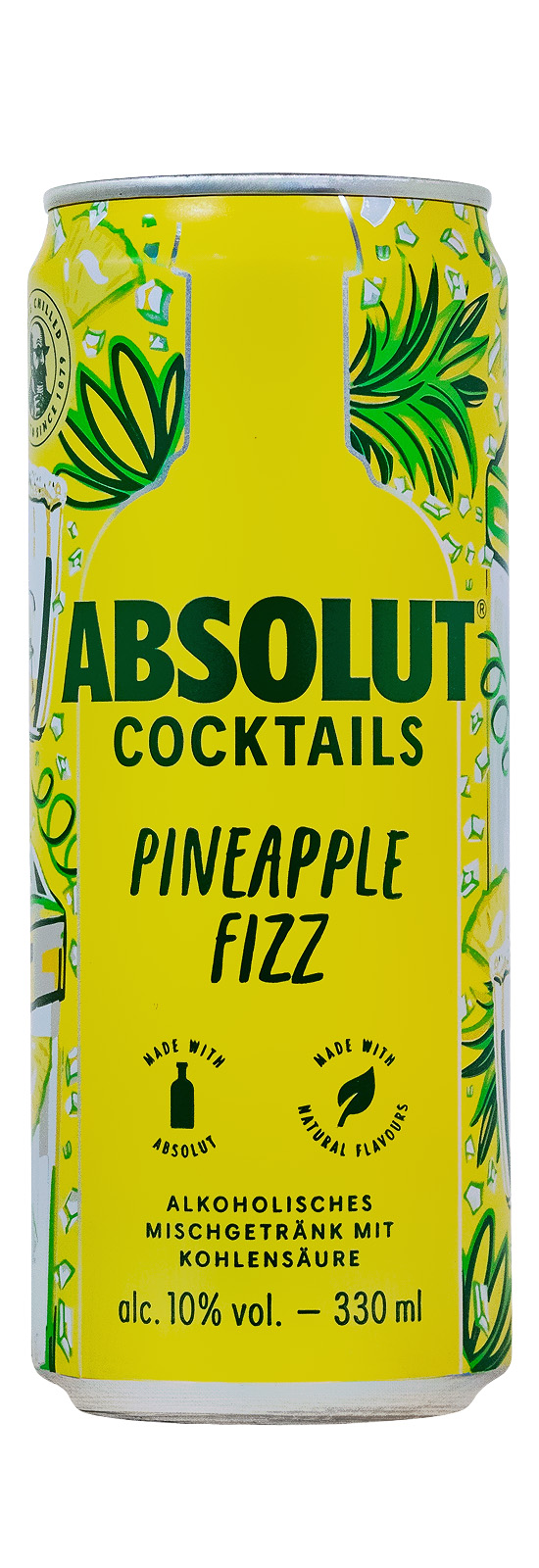 Absolut Cocktail Pineapple Fizz Dose - 0,33L 10% vol