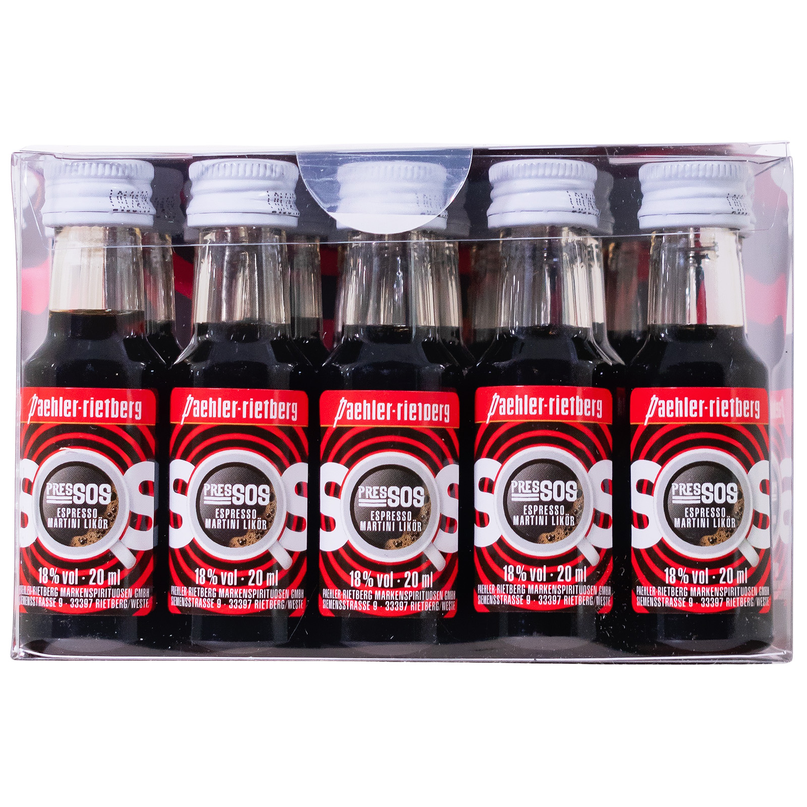 Paket [20 x 0,02L] PresSOS Espresso Martini PET - 0,4L 18% vol