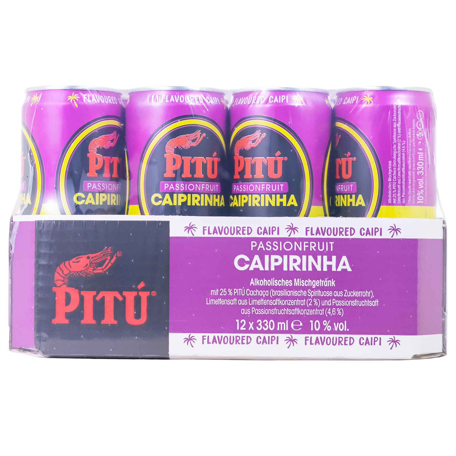 Paket [12 x 0,33L] Pitu Passionfruit Caipirinha Dose - 3,96L 10% vol