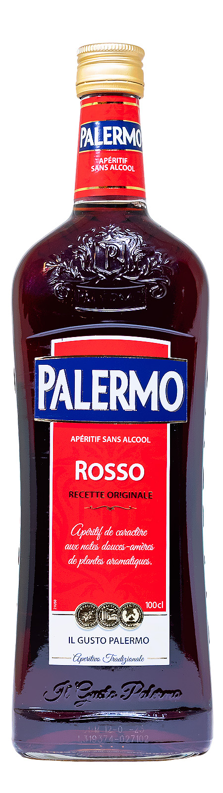 Palermo Rosso Aperitif ohne Alkohol - 1 Liter
