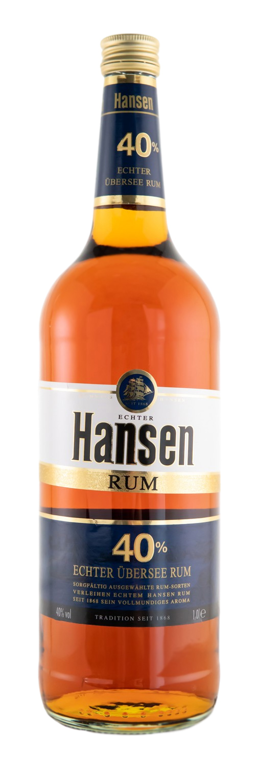 Hansen Blau echter Übersee Rum - 1 Liter 40% vol
