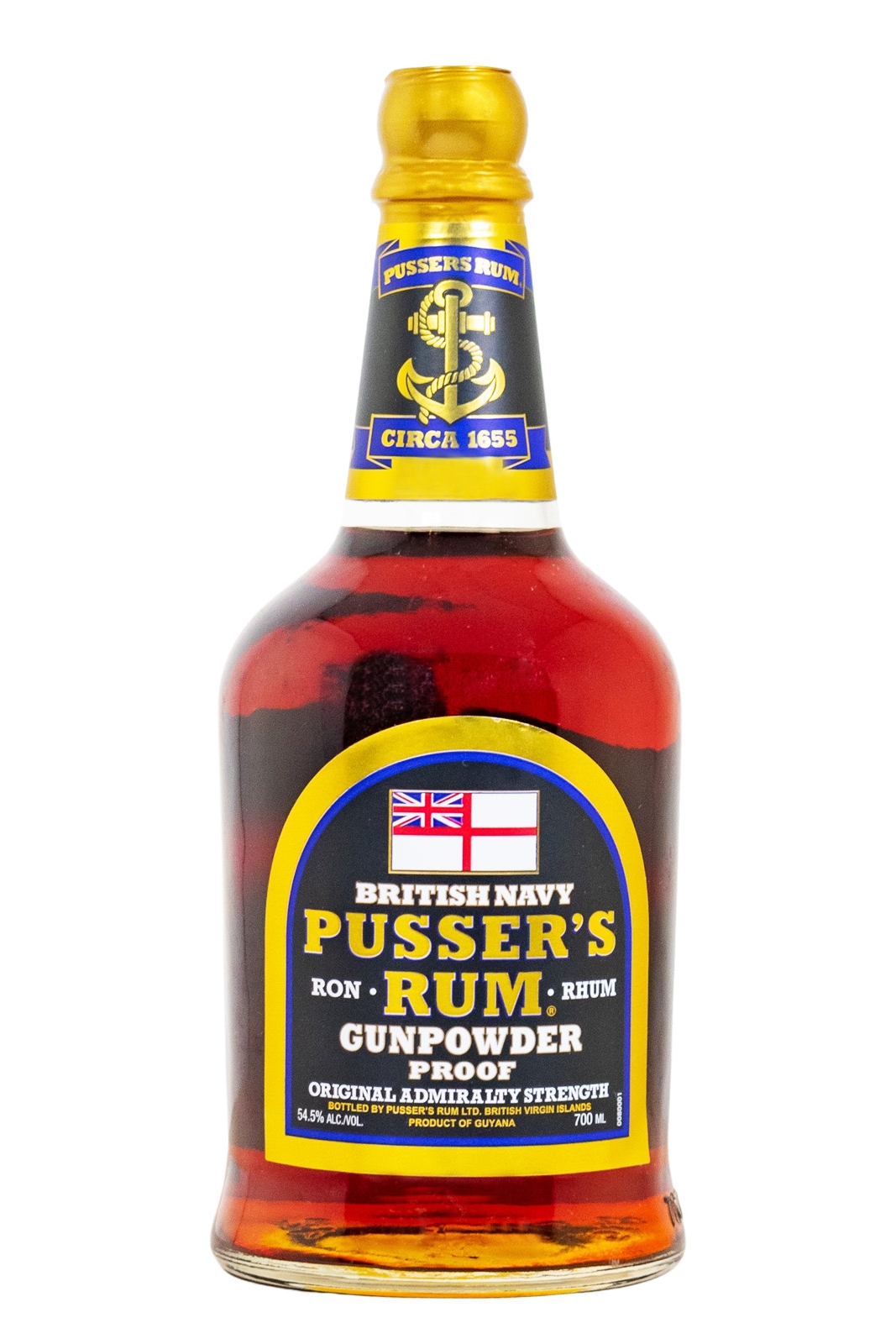 Pussers Rum Gunpowder Proof - 0,7L 54,5% vol