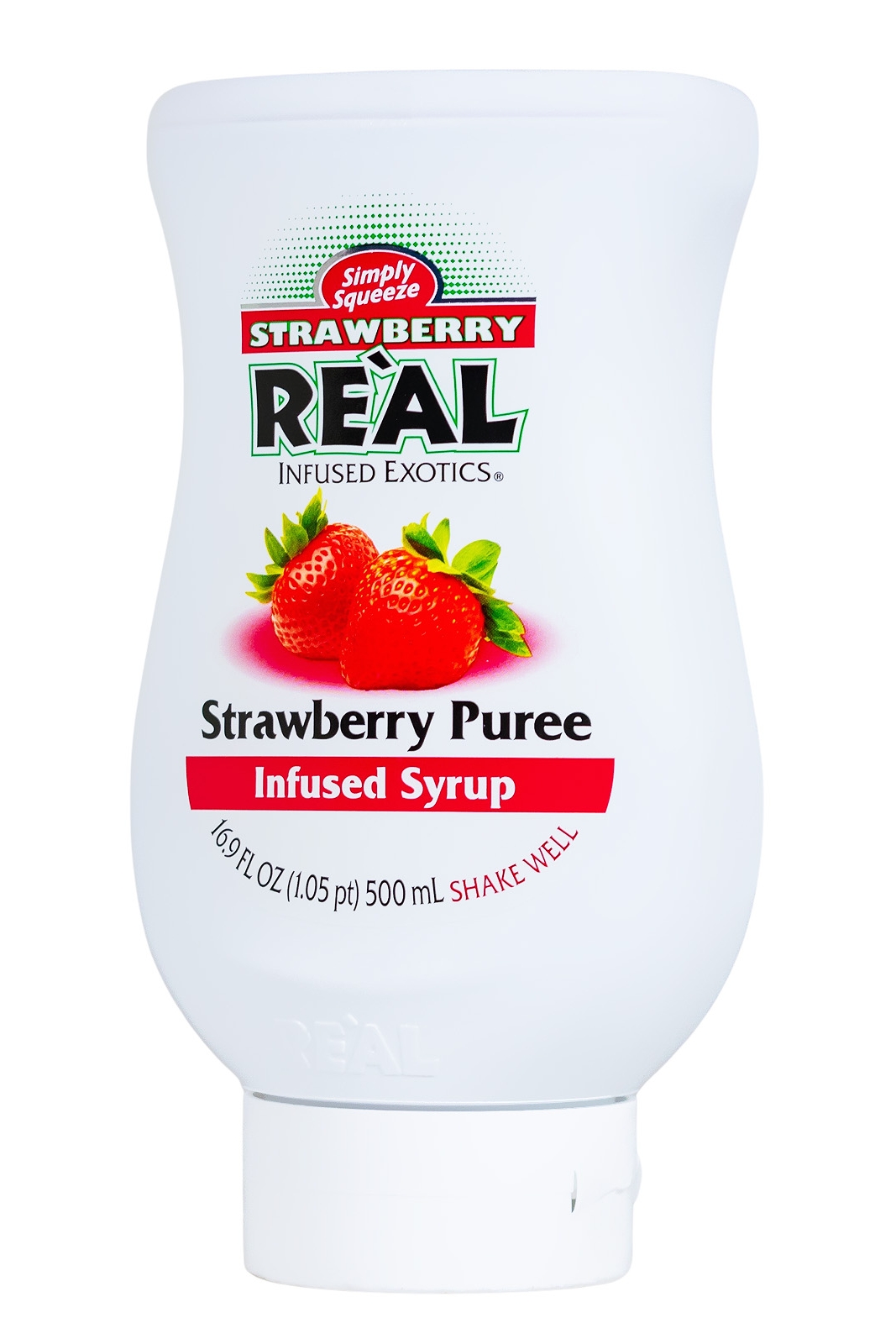 Real Strawberry Sirup mit Erdbeerpüree - 0,5L