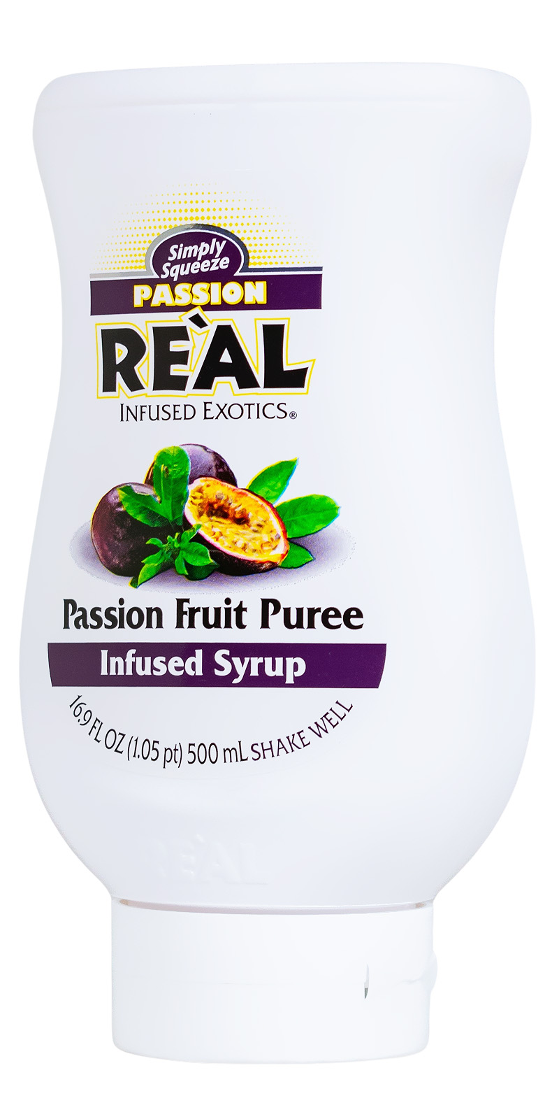 Real Passion Fruit Sirup mit Passionsfruchtpüree - 0,5L