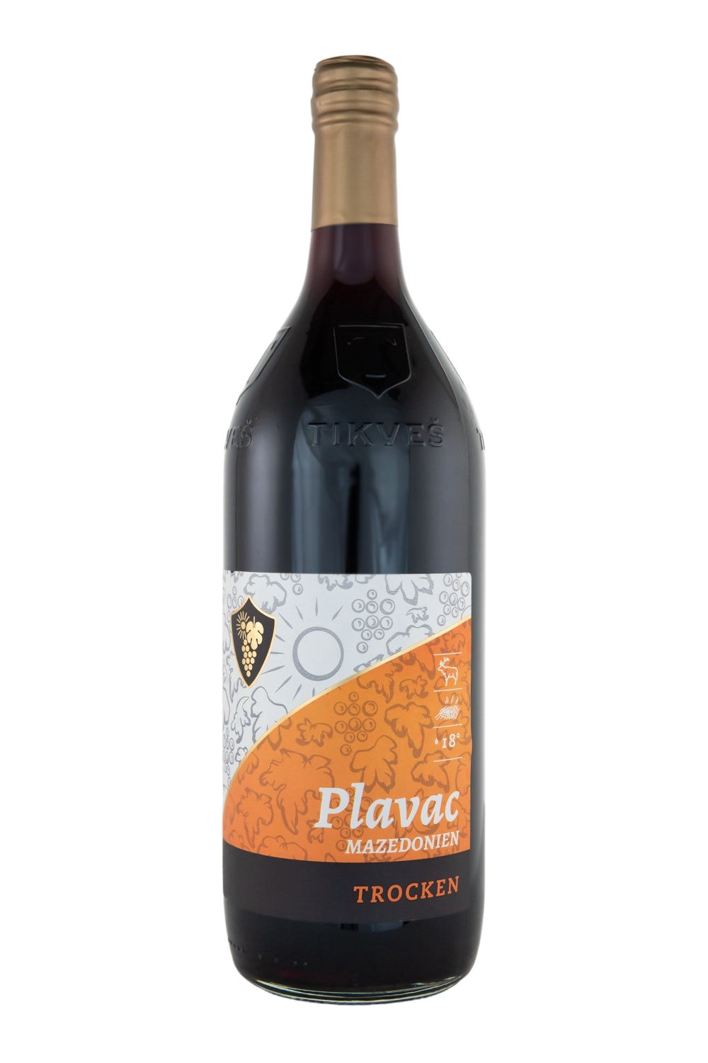 Plavac Tikves Rotwein trocken - 1 Liter 12% vol