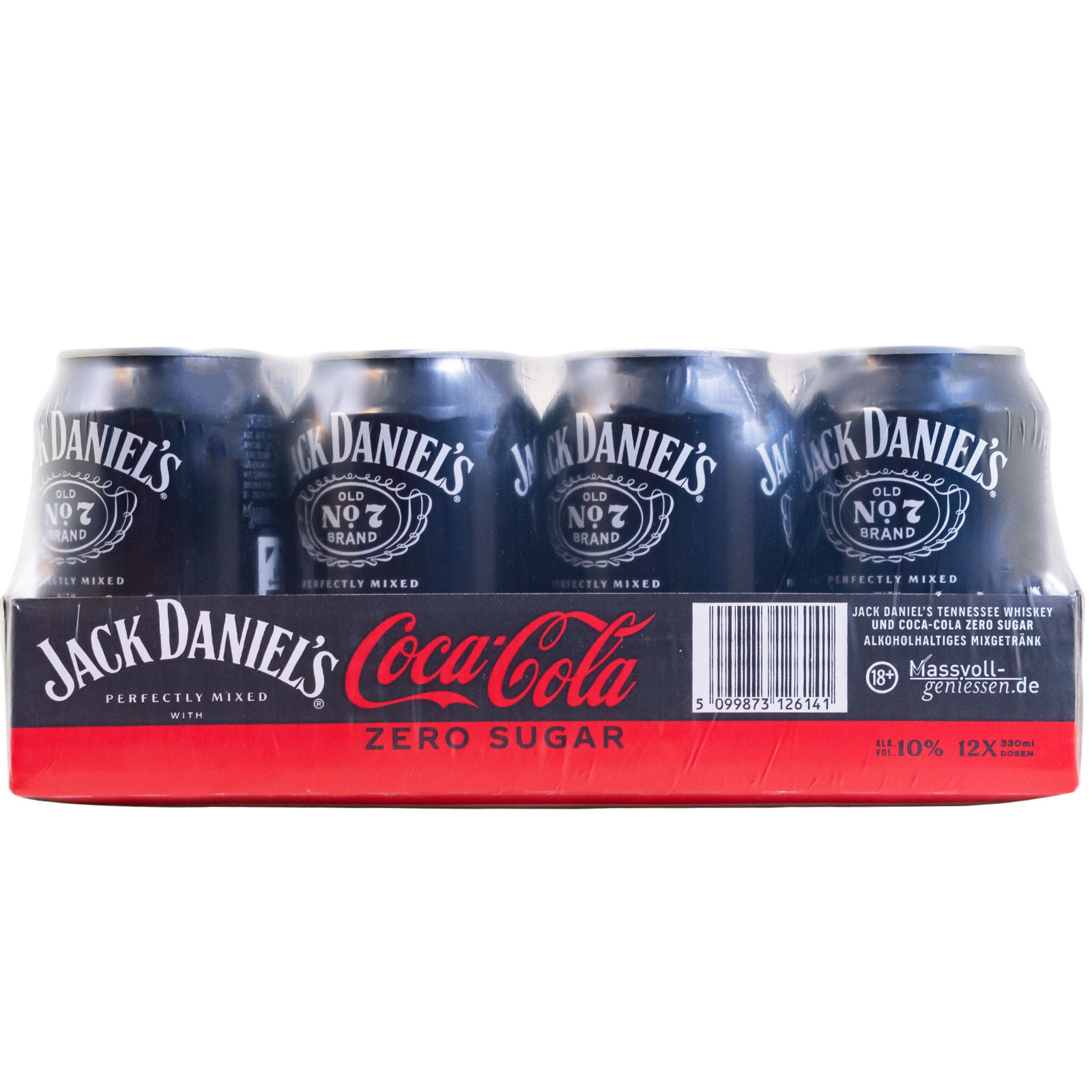 Paket [24 x 0,33L] Jack Daniels Tennessee Whisky & Coca Cola Zero Dose - 7,92L 10% vol
