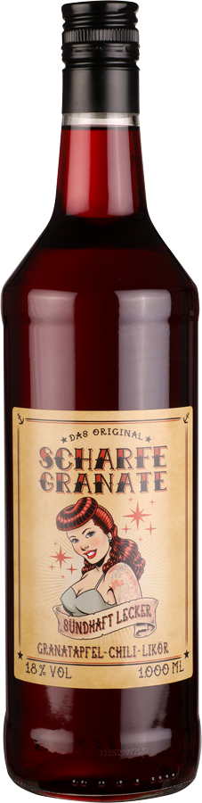 Scharfe Granate Granatapfel Chili Likör - 1 Liter 18% vol