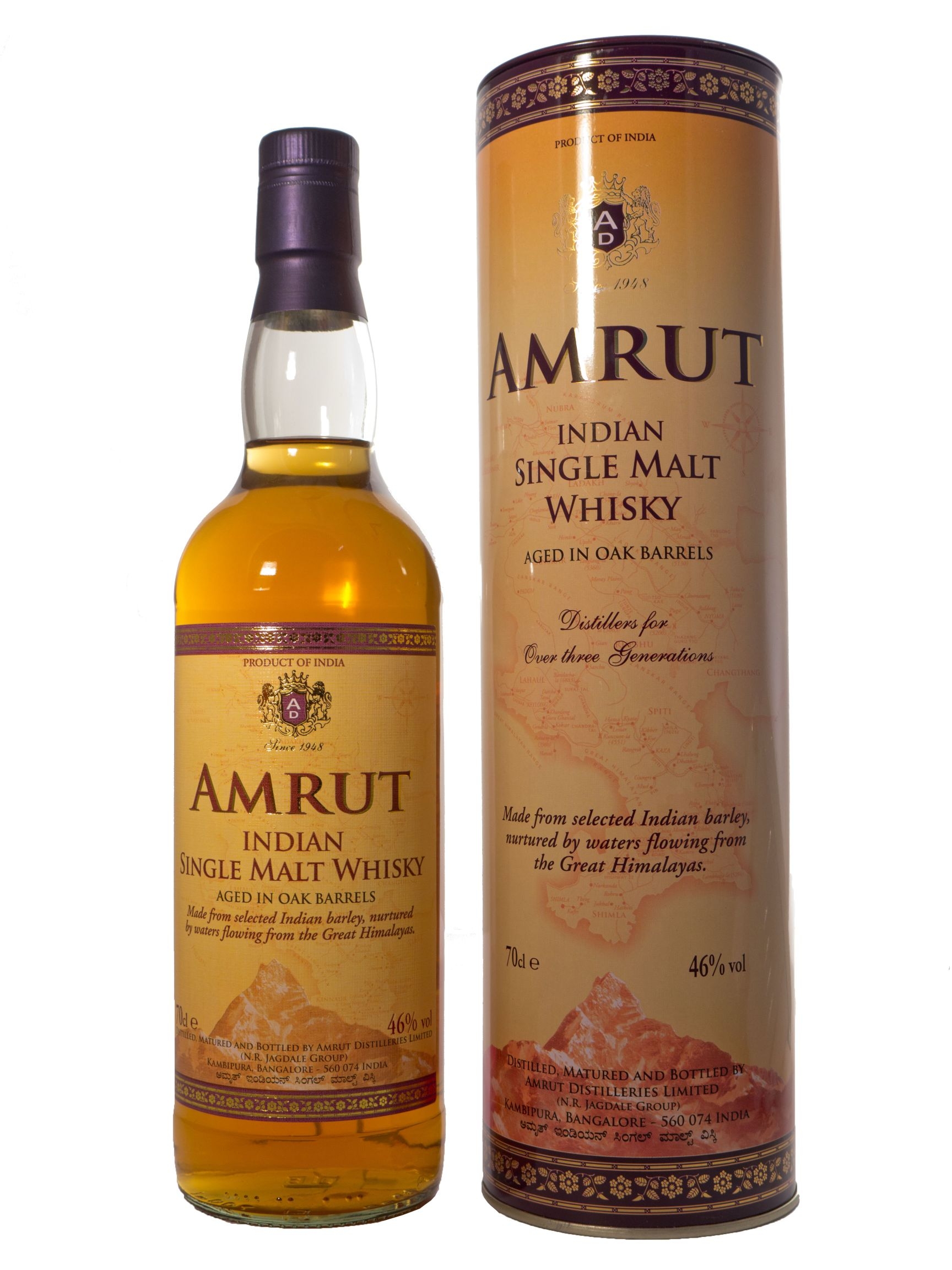 Amrut Indian Single Malt Whisky - 0,7L 46% vol