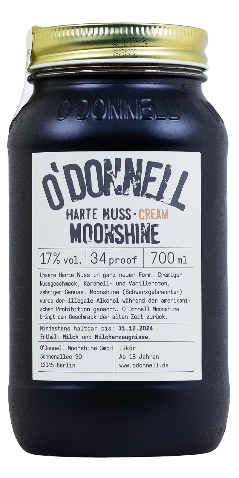 ODonnell Moonshine Harte Nuss Cream - 0,7L 17% vol