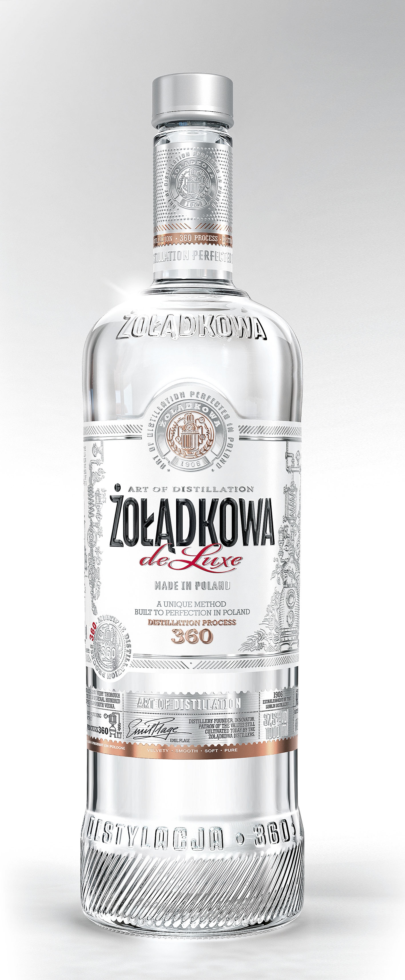 Zoladkowa de Luxe Vodka - 1 Liter 37,5% vol