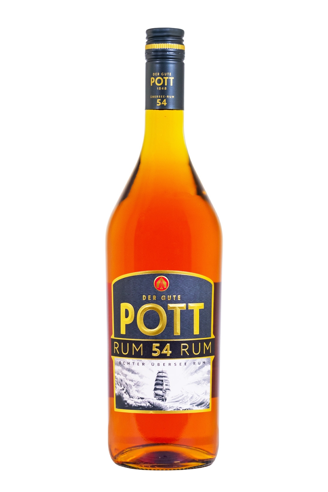 Pott 54 Echter Übersee Rum - 1 Liter 54% vol