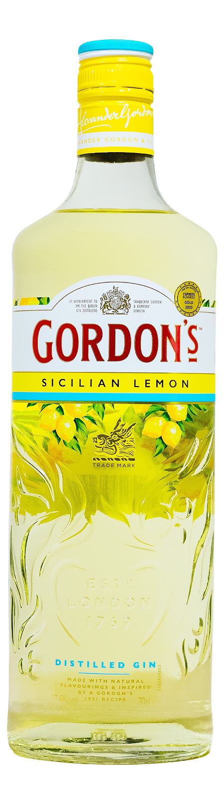 Gordon's Sicilian Lemon Distilled Gin - 0,7L 37,5% vol