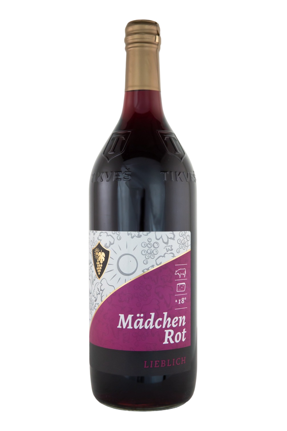 Mädchen Tikves Rotwein lieblich - 1 Liter 10,5% vol