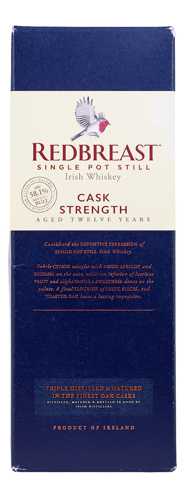 Redbreast 12 Jahre Cask Strength Batch B1/22 - 0,7L 58,1% vol