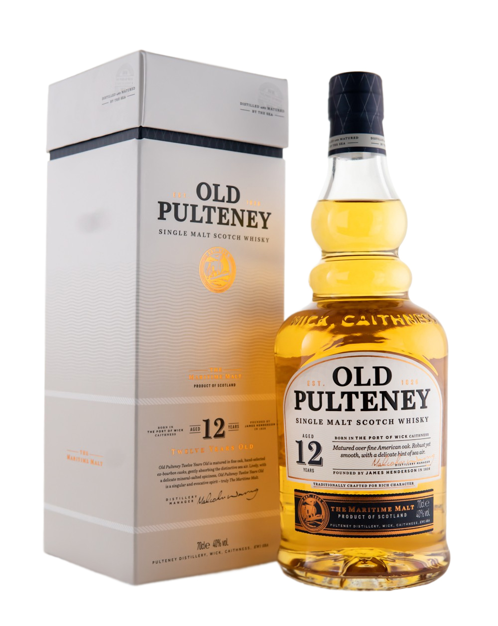 Old Pulteney 12 Jahre Single Malt Scotch Whisky - 0,7L 40% vol