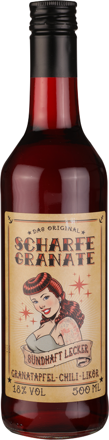 Scharfe Granate Granatapfel Chili Likör - 0,5L 18% vol