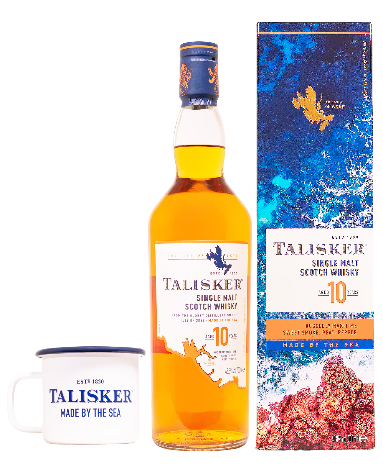 Talisker 10 Jahre Geschenk-Set mit Tasse - 0,7L 45,8% vol