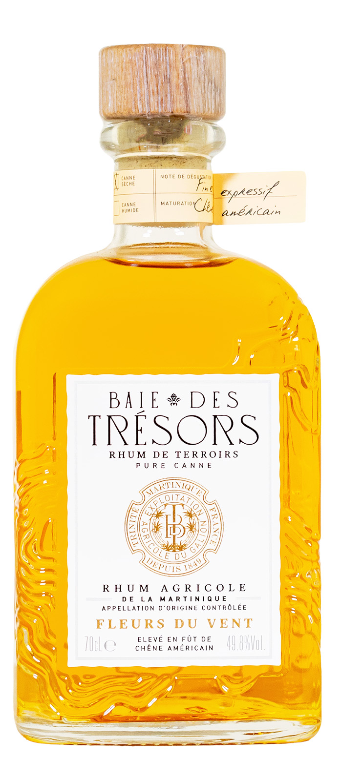 Baie des Tresors Fleurs du Vent Rhum Agricole - 0,7L 49,8% vol