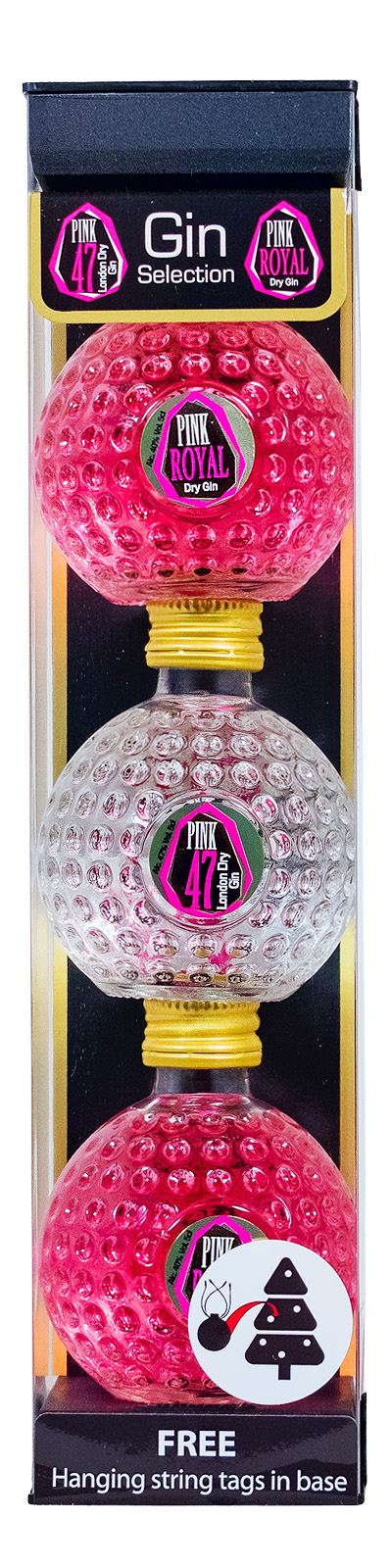 Pink 47 Gin Baubles Weihnachtskugeln - 0,15L 47% vol