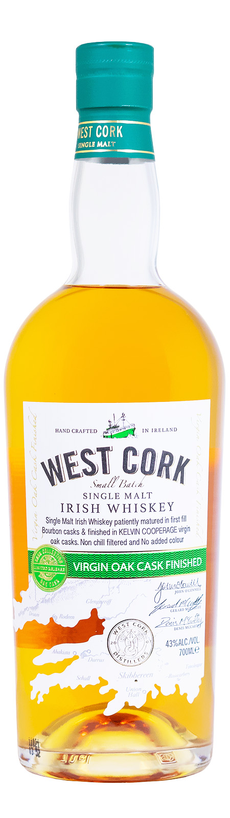 West Cork Virgin Oak Single Malt Irish Whiskey - 0,7L 43% vol